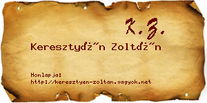 Keresztyén Zoltán névjegykártya