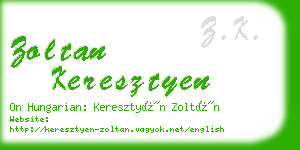 zoltan keresztyen business card